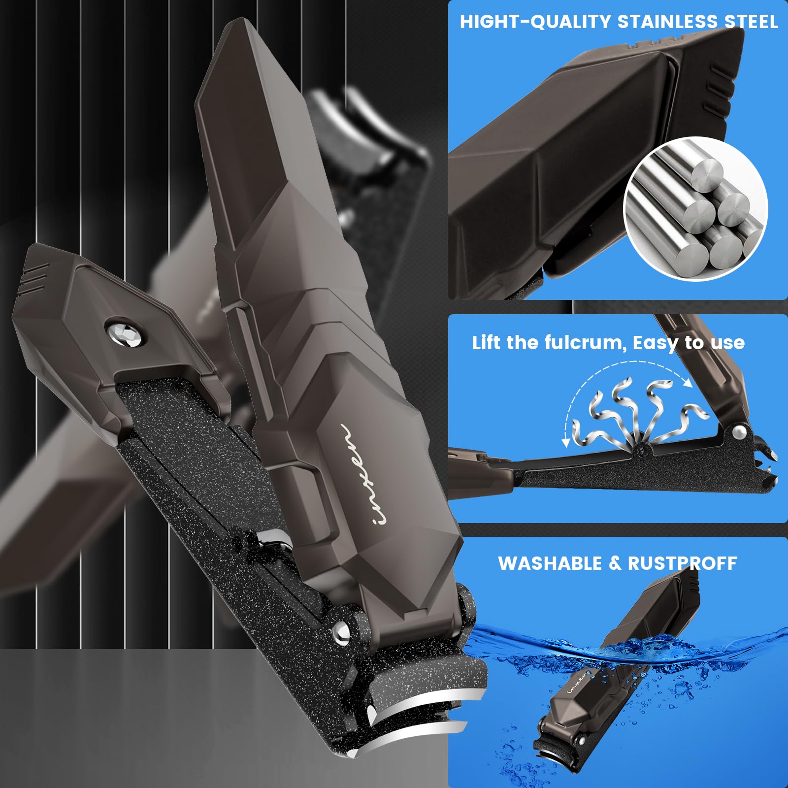 INXEN manche anti-glisse et ergonomique pour une prise sécurisée.