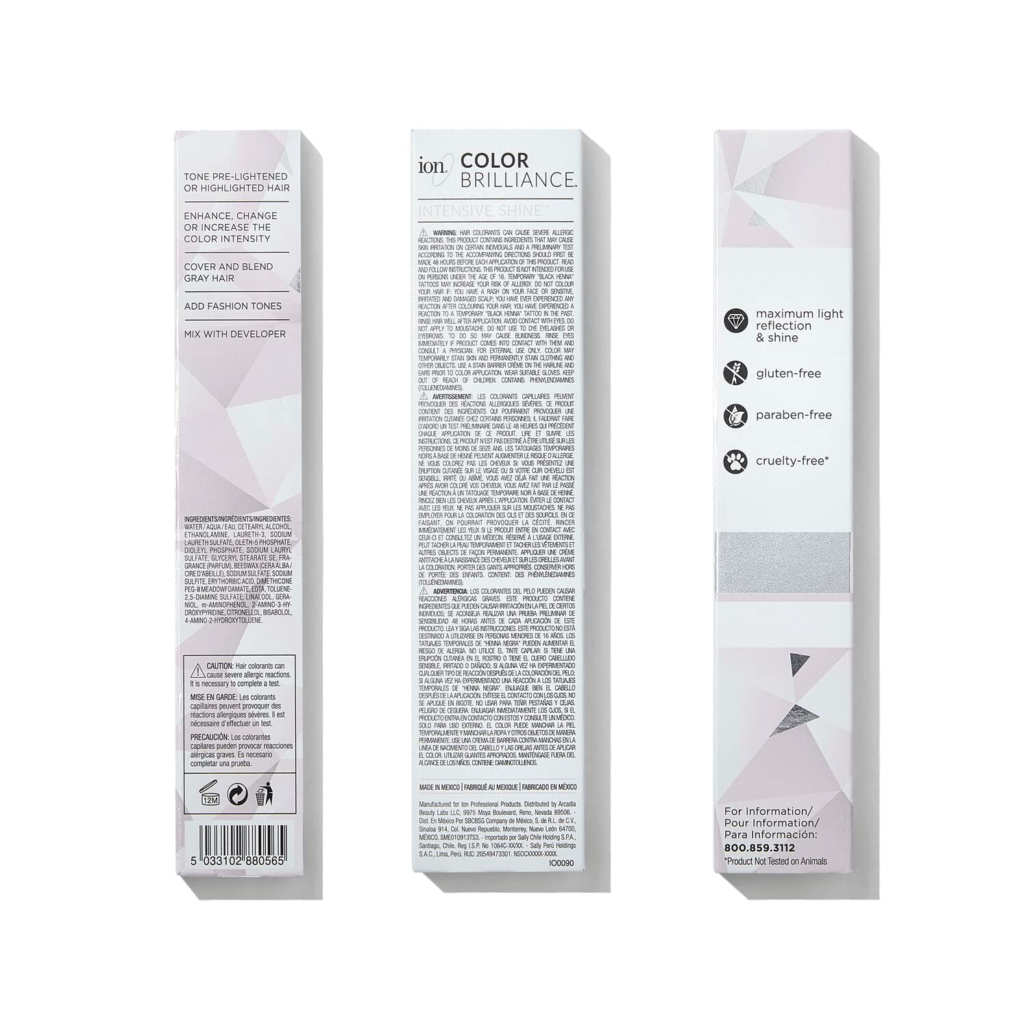 Ion Bright White Crème Déjaunisseur Platinum Pearl texture onctueuse prête à l’emploi.