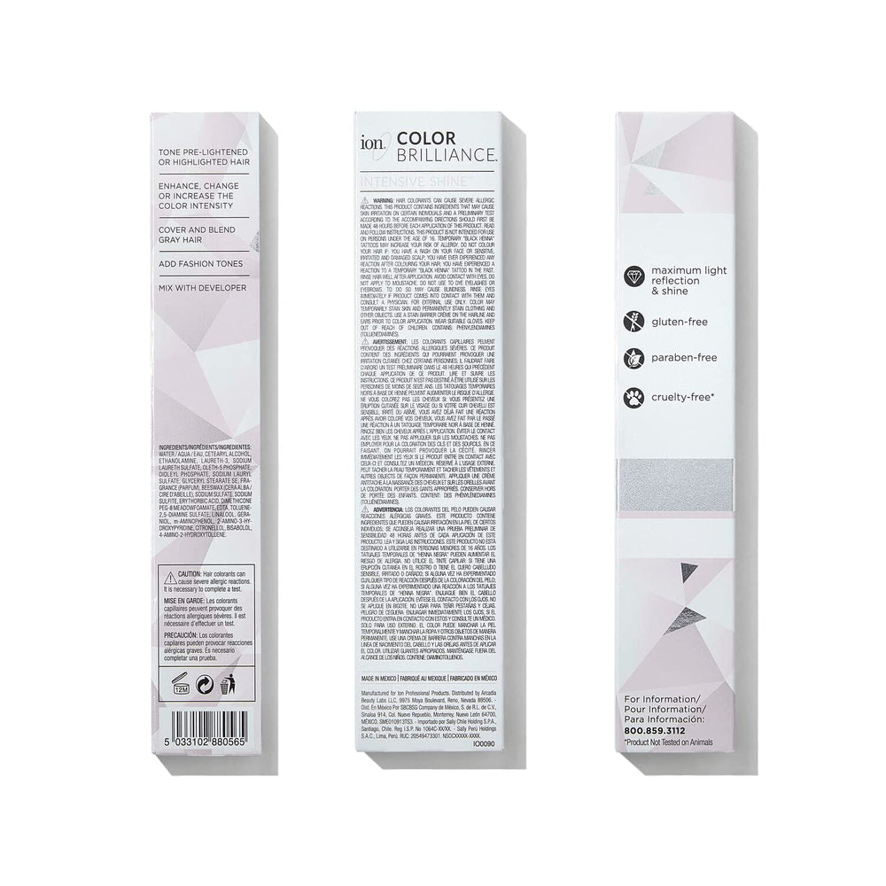 Ion Bright White Crème Déjaunisseur Platinum Pearl texture onctueuse prête à l’emploi.