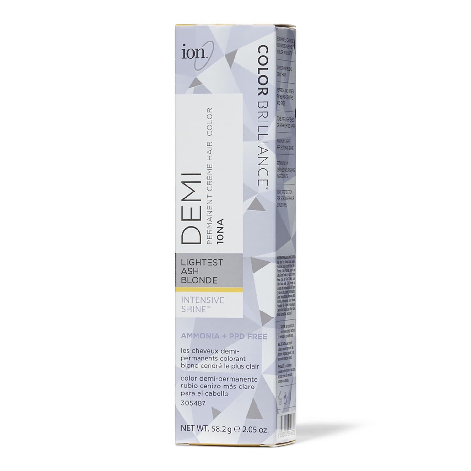 Ion Brillance Intense 10A Bouteille : couleur durable et éclat longue durée.