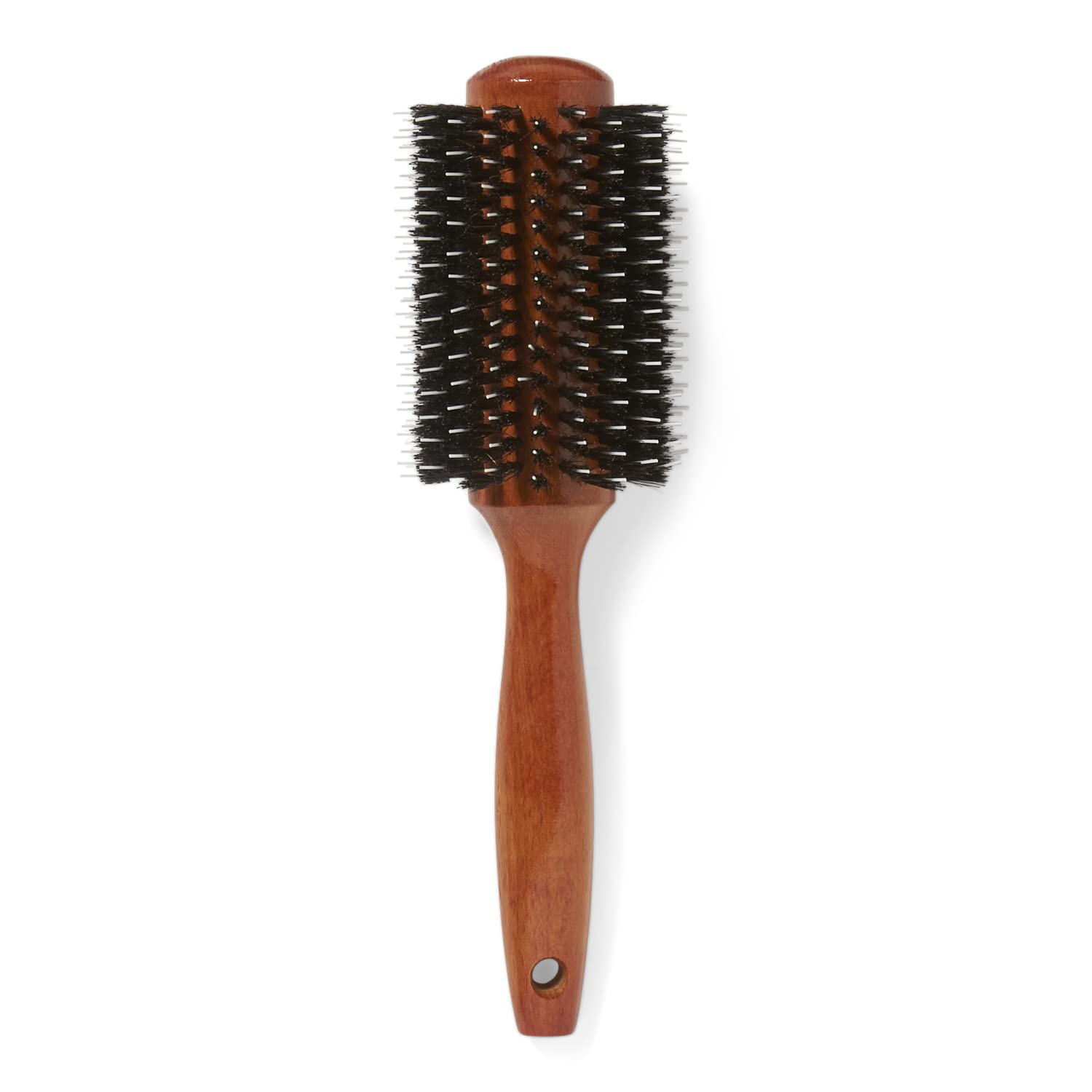 Ion brosse ronde, poils sanglier, pour lisser et apporter de la brillance.