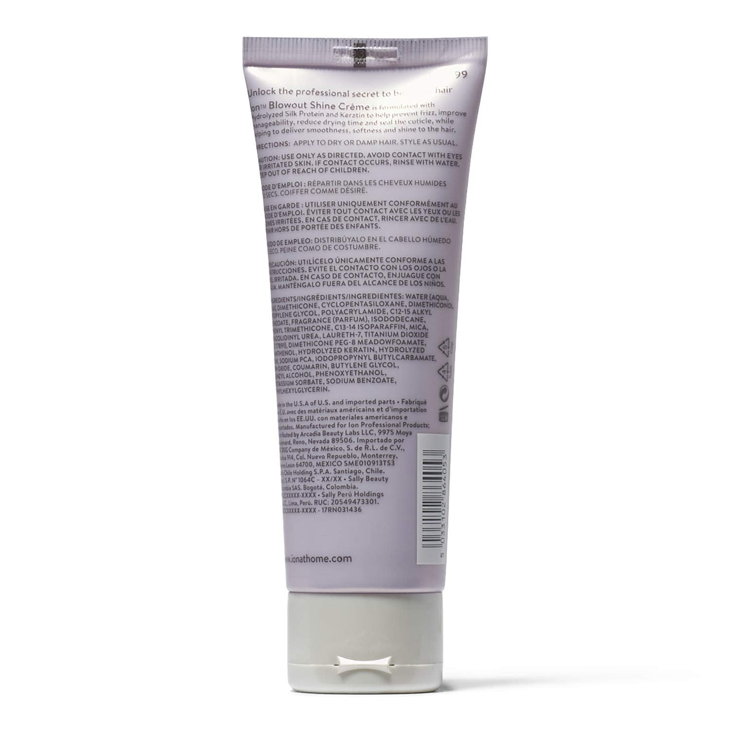 Ion Crème Brillance Légère Application: contrôle du frisage et cheveux soyeux