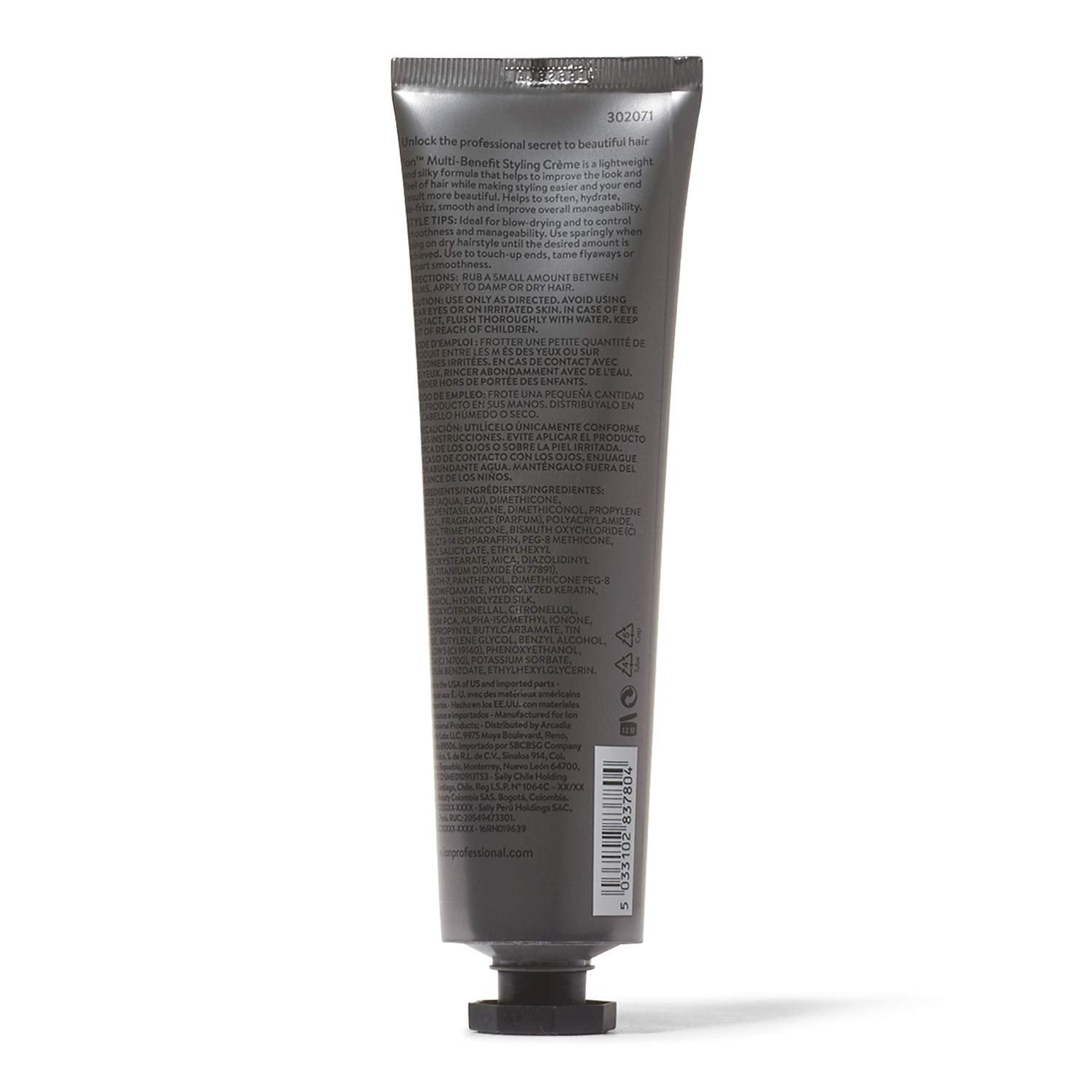 Ion Crème de coiffage multi-avantages, anti-frizz pour un contrôle durable.