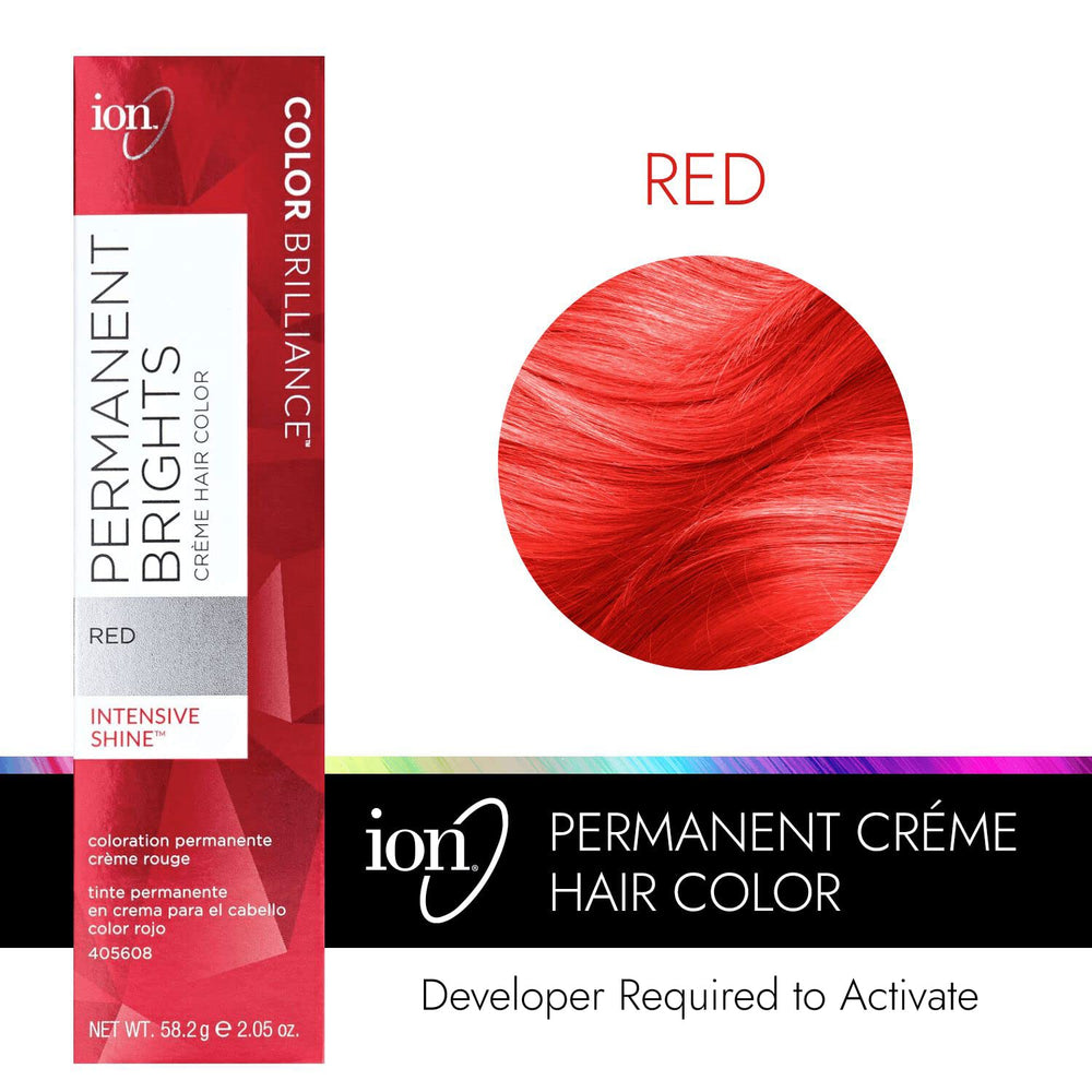 Ion Crème Coloration Permanente Éclats Rouge — applicateur pratique pour une application précise