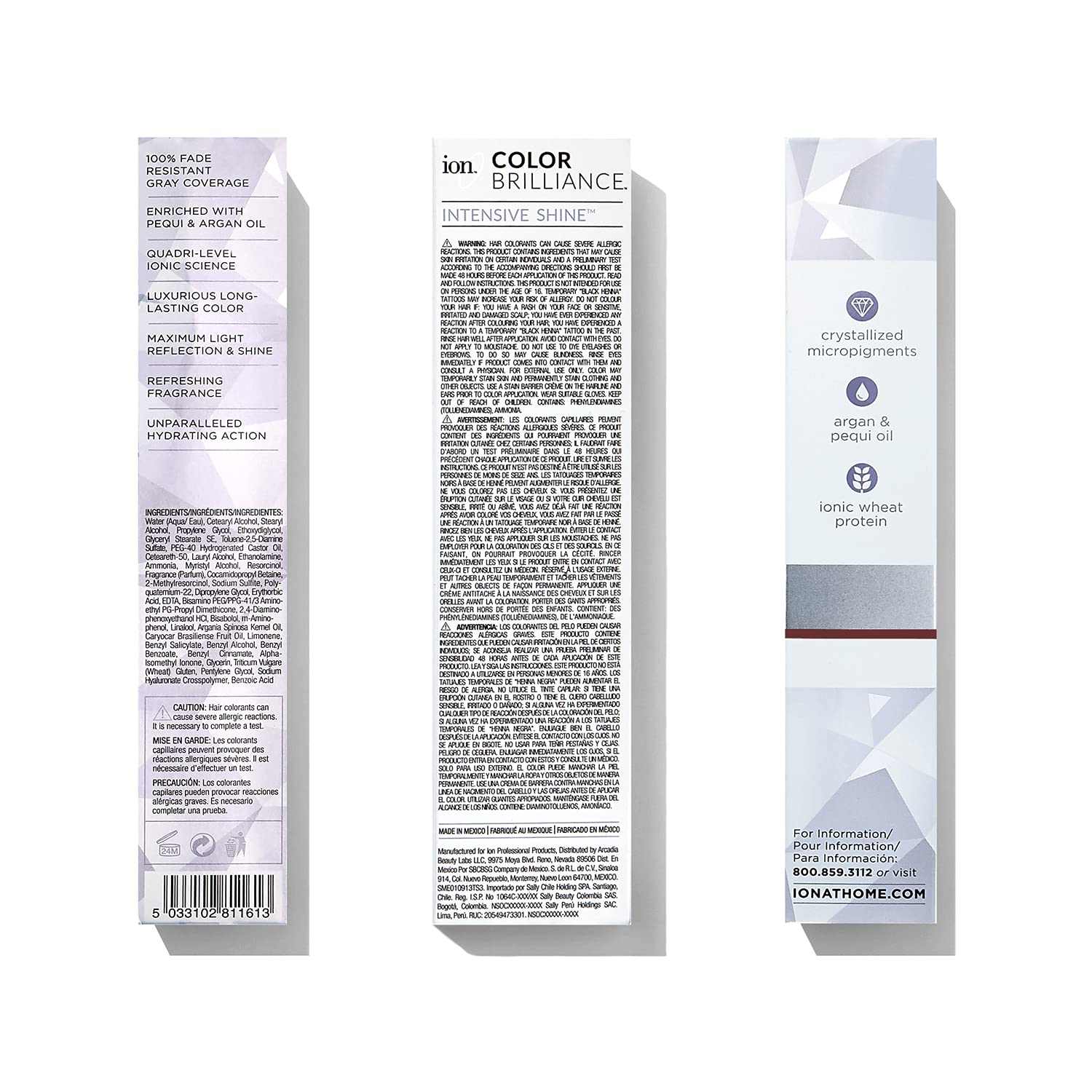 Ion Creme Permanent 4NN – Avant/après montrant le rendu naturel et durable.