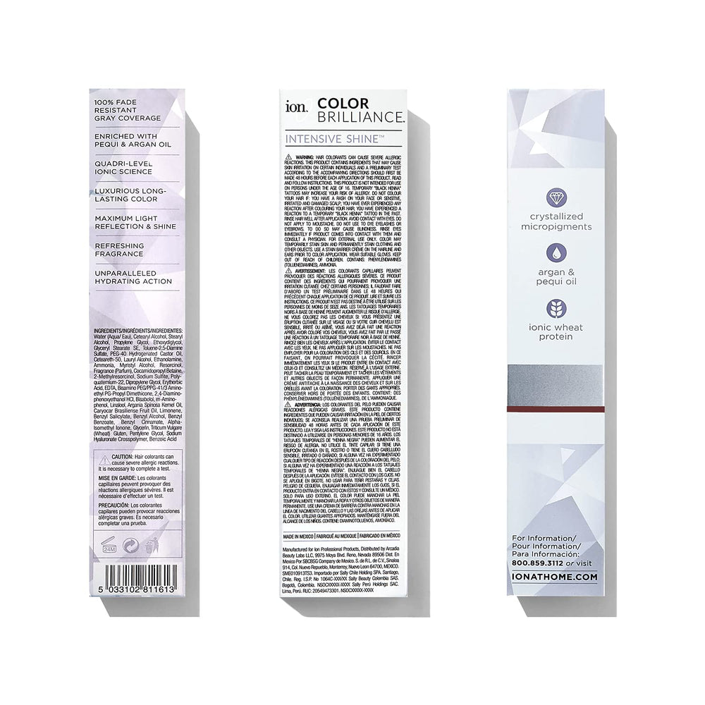 Ion Creme Permanent 4NN – Avant/après montrant le rendu naturel et durable.
