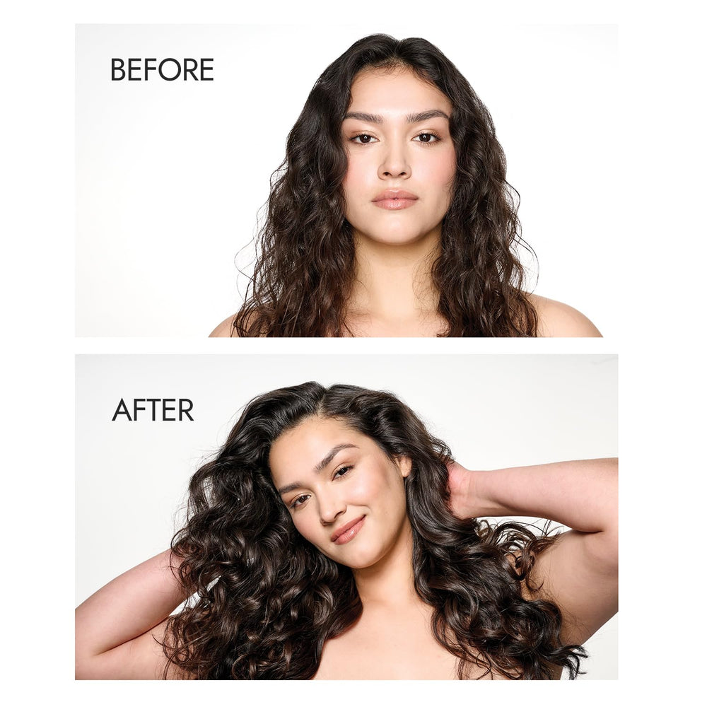 Ion épaississant en action sur cheveux pour volume naturel.