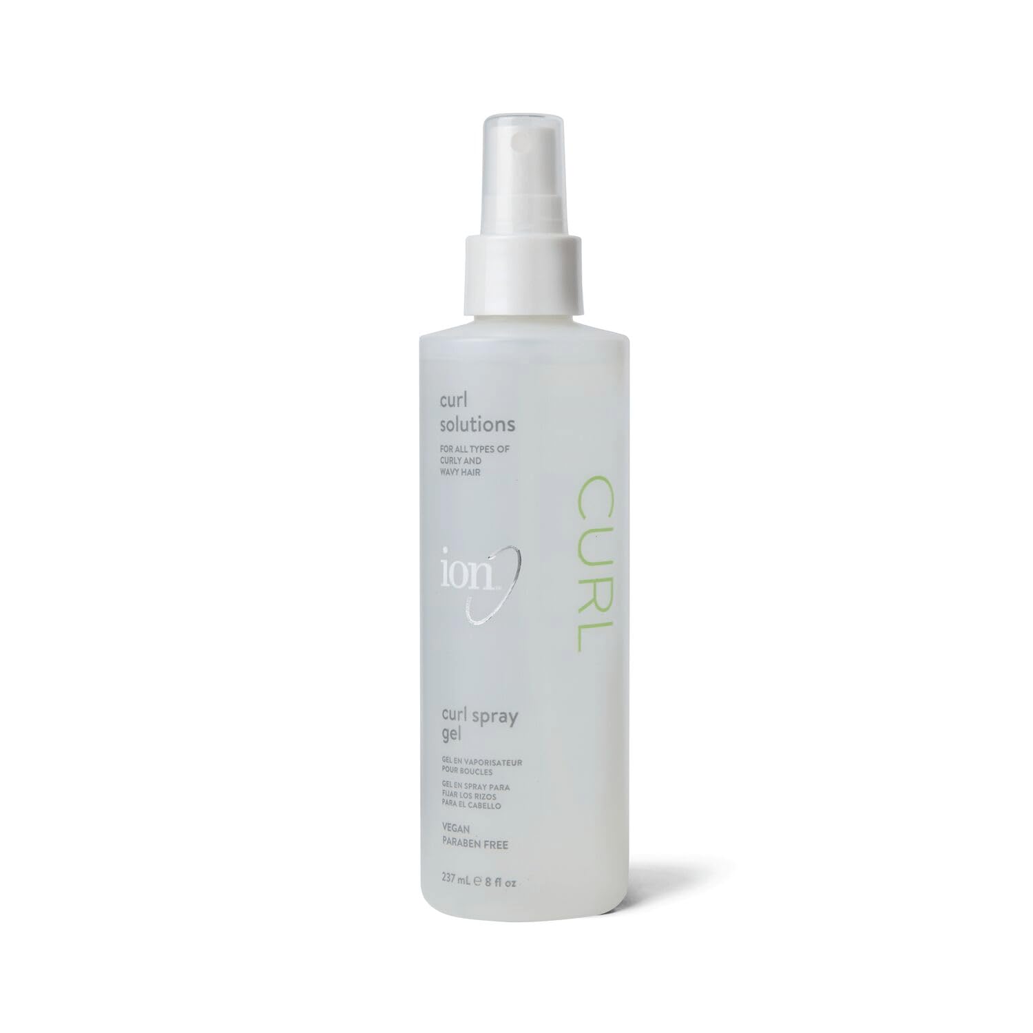 Ion gel en spray pour boucles, bouteille pratique pour définir les boucles sans frisottis.