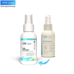 ION* flacon compact brume visage pour un soin en déplacement.