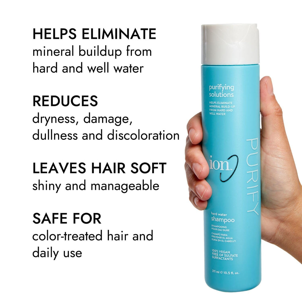 Ion Purifying Solutions shampoing, usage quotidien, routine capillaire facile.