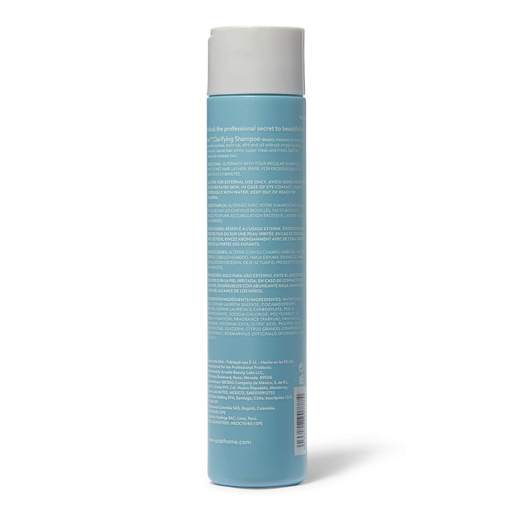 Ion Shampoing Clarifiant ingrédients vegan: soin doux pour cuirs chevelus sensibles.