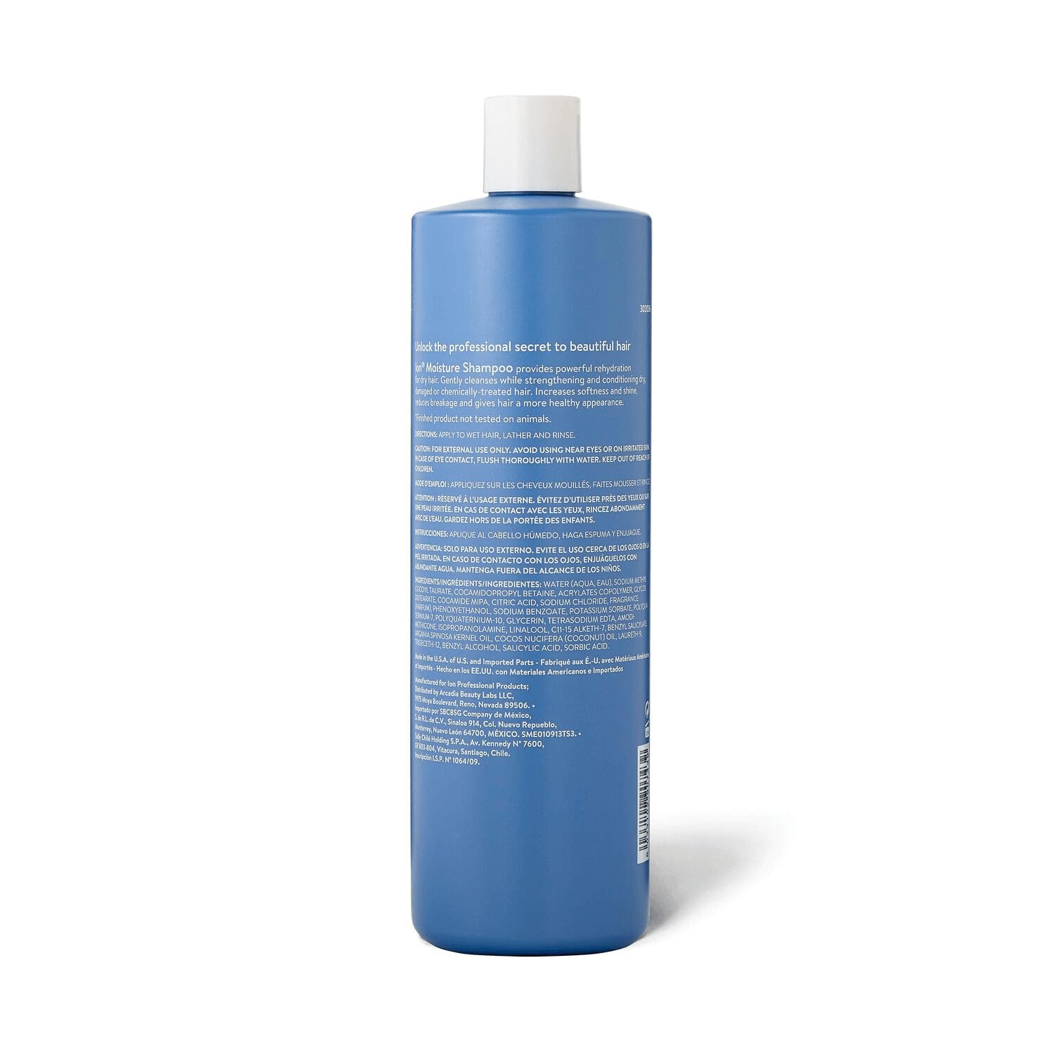 Ion Shampoing Hydratant, cheveux mouillés après lavage, douceur retrouvée.