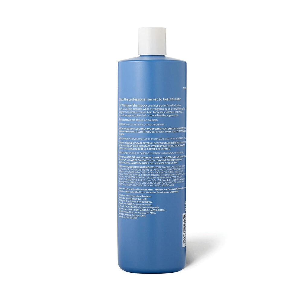 Ion Shampoing Hydratant, cheveux mouillés après lavage, douceur retrouvée.