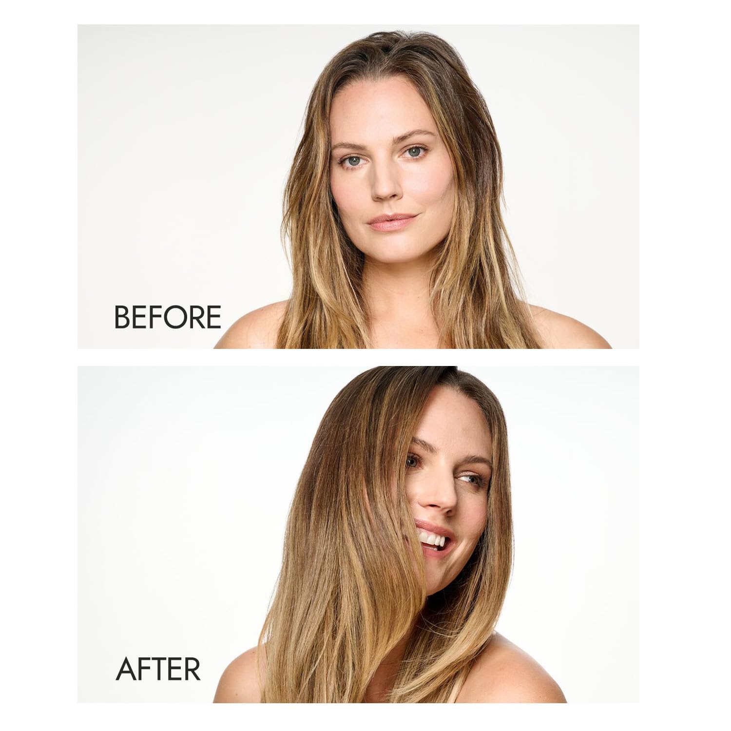 Ion Shampoing lissage kératine, texture crémeuse, cheveux propres et doux.