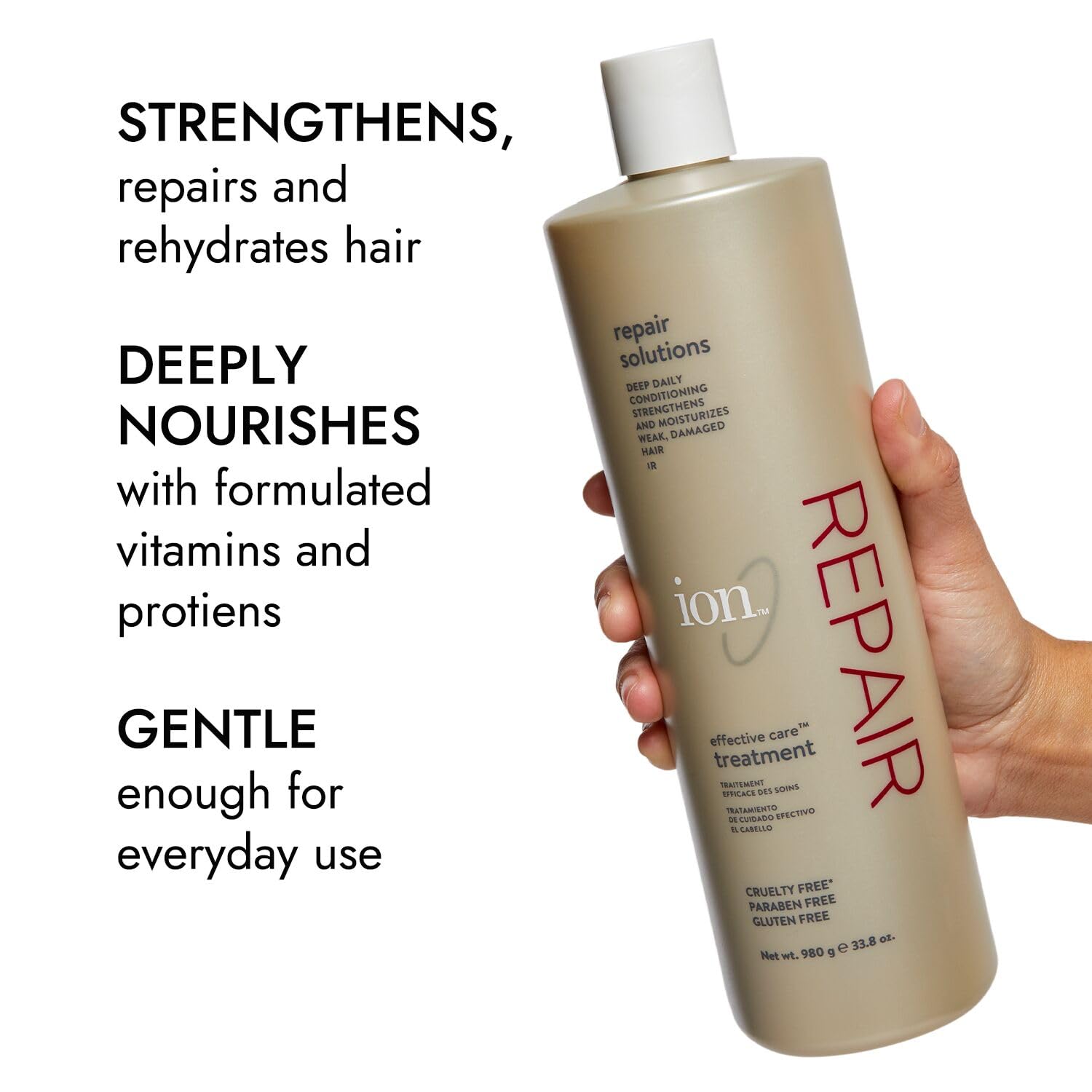Ion Traitement Efficace : cheveux après utilisation, toucher doux et hydraté.