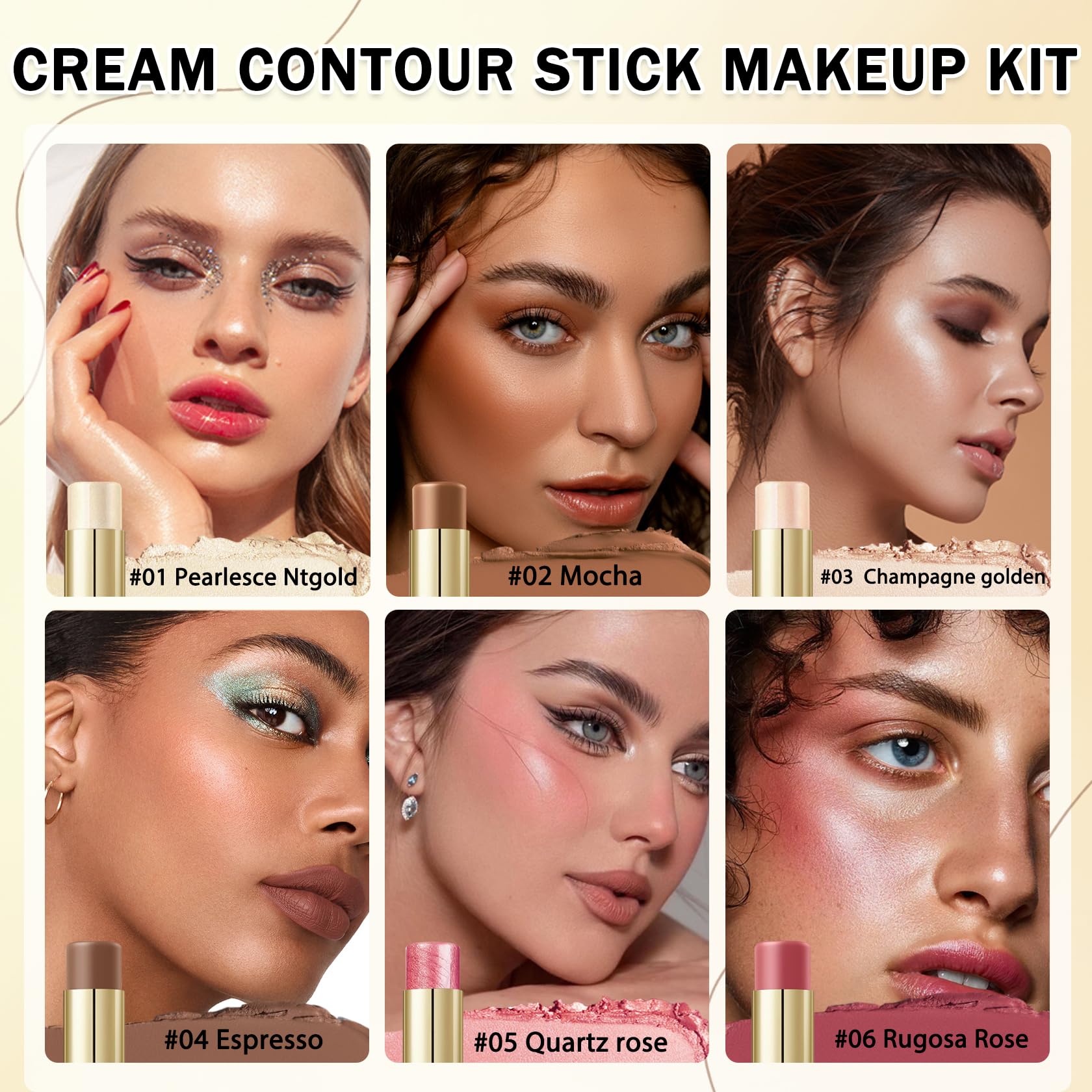 IONSGAKO stick contour crème, appliqué précis pour des lignes nettes.