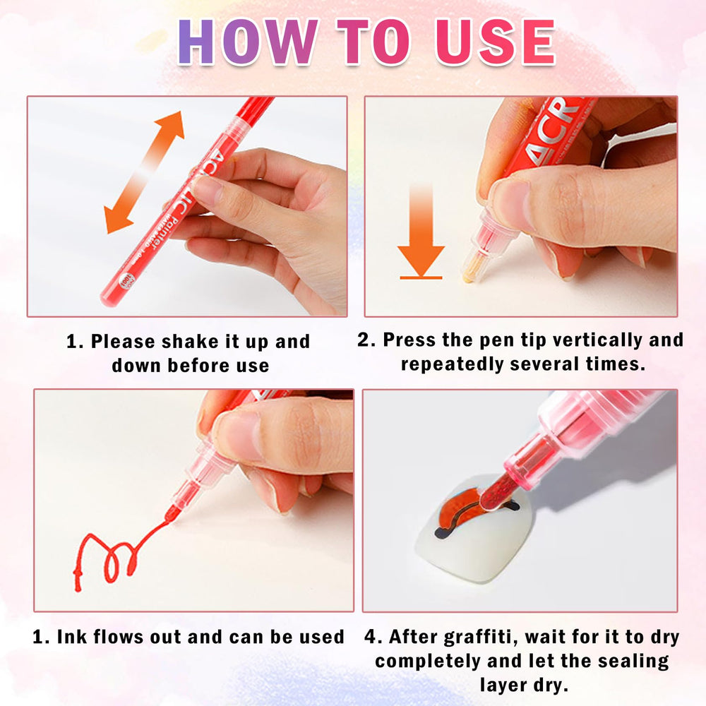 IONSGAKO stylo-nail-art-impermeable-eau designs résistants à l'eau