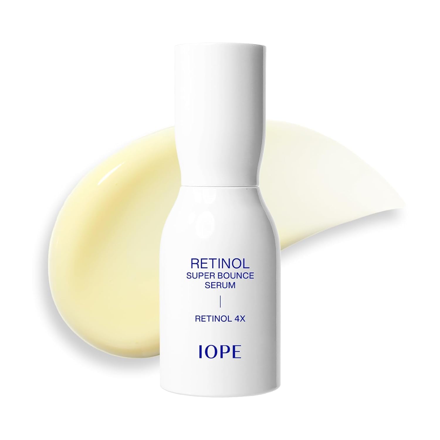 IOPE Retinol Super Bounce : la bouteille-pompe prête pour une routine quotidienne anti-âge.