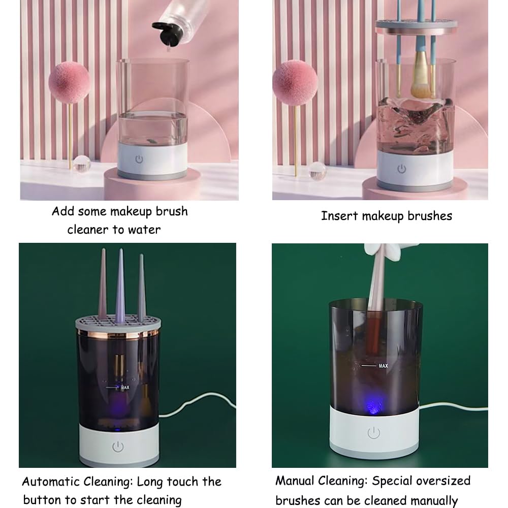 Ipalmay système nettoyage haute vitesse: vortex d'eau puissant pour des pinceaux propres.
