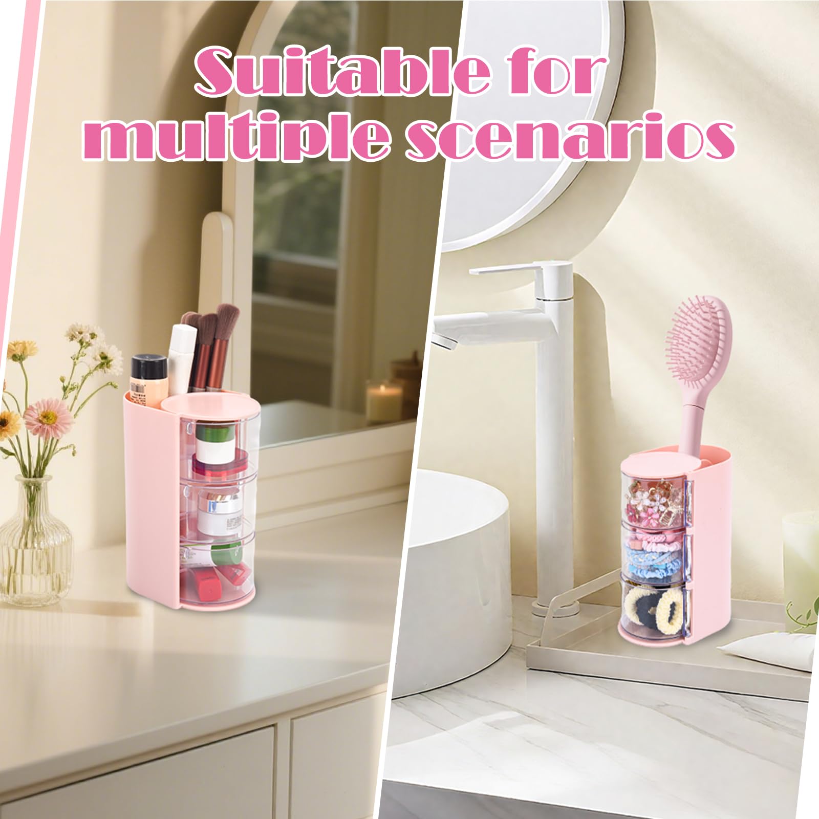 IPENP finition transparente anti-poussière organisateur cheveux rose