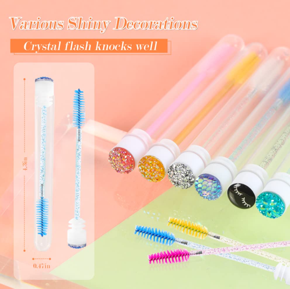 Ipien embouts diamant coloré pour brosse mascara, style et hygiène.