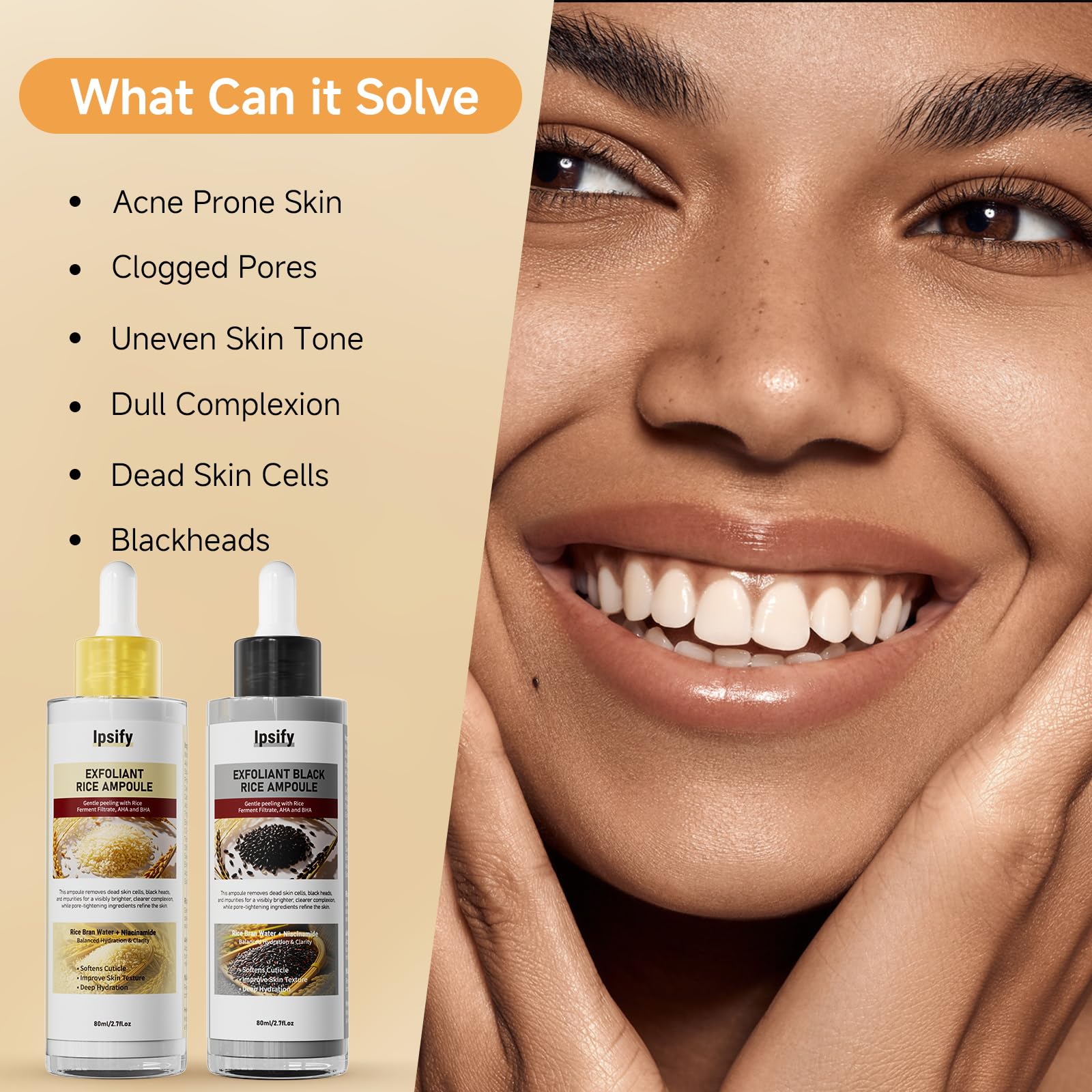 Ipsify Peel Shot Glow – filtrat riz fermenté hydratant et équilibrant pour la peau