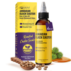 IQNATURAL huile ricin noir jamaïcain bouteille 4oz pour nourrir les cheveux