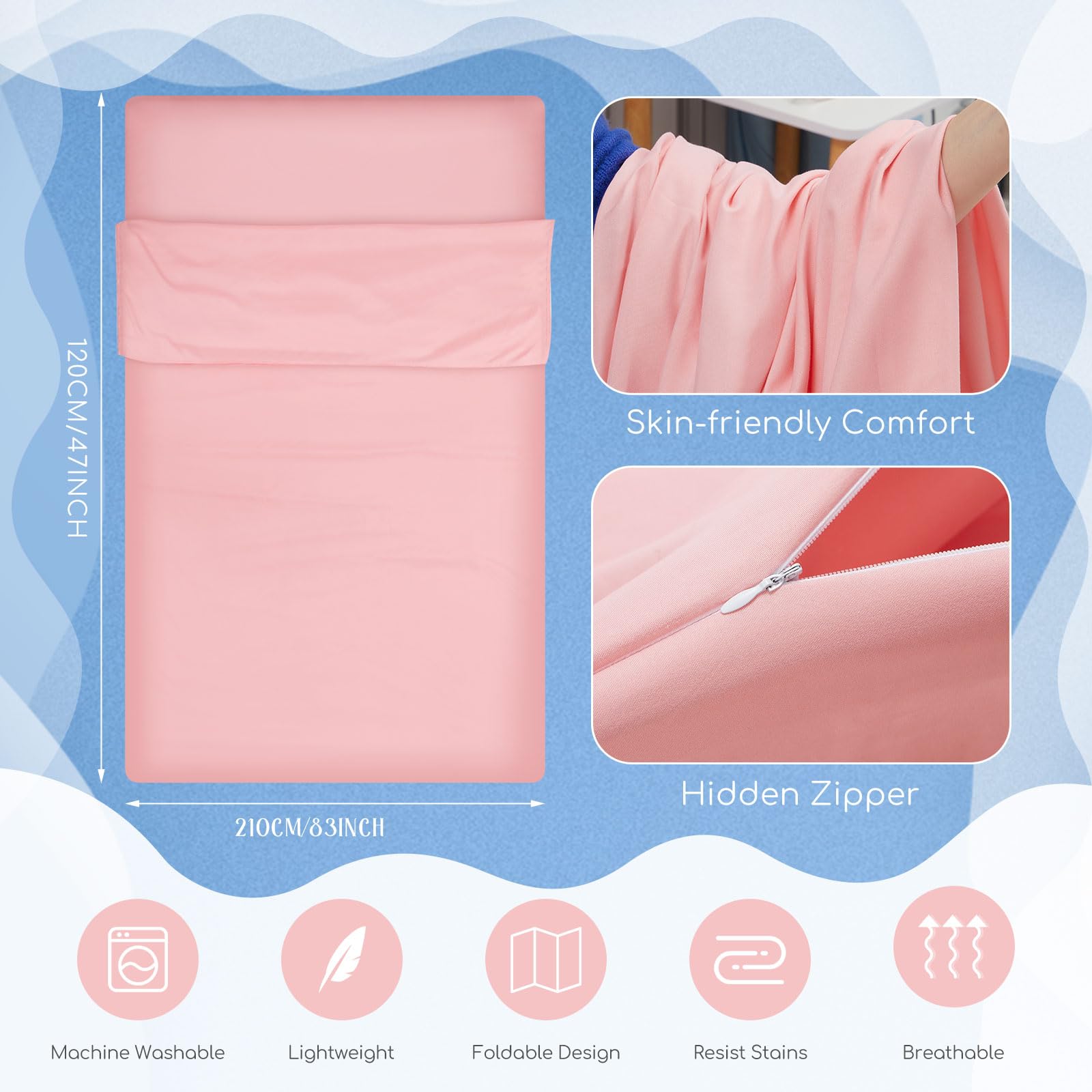 Irenare attaches-reglables rose, facilité d'enfilage et de retrait.