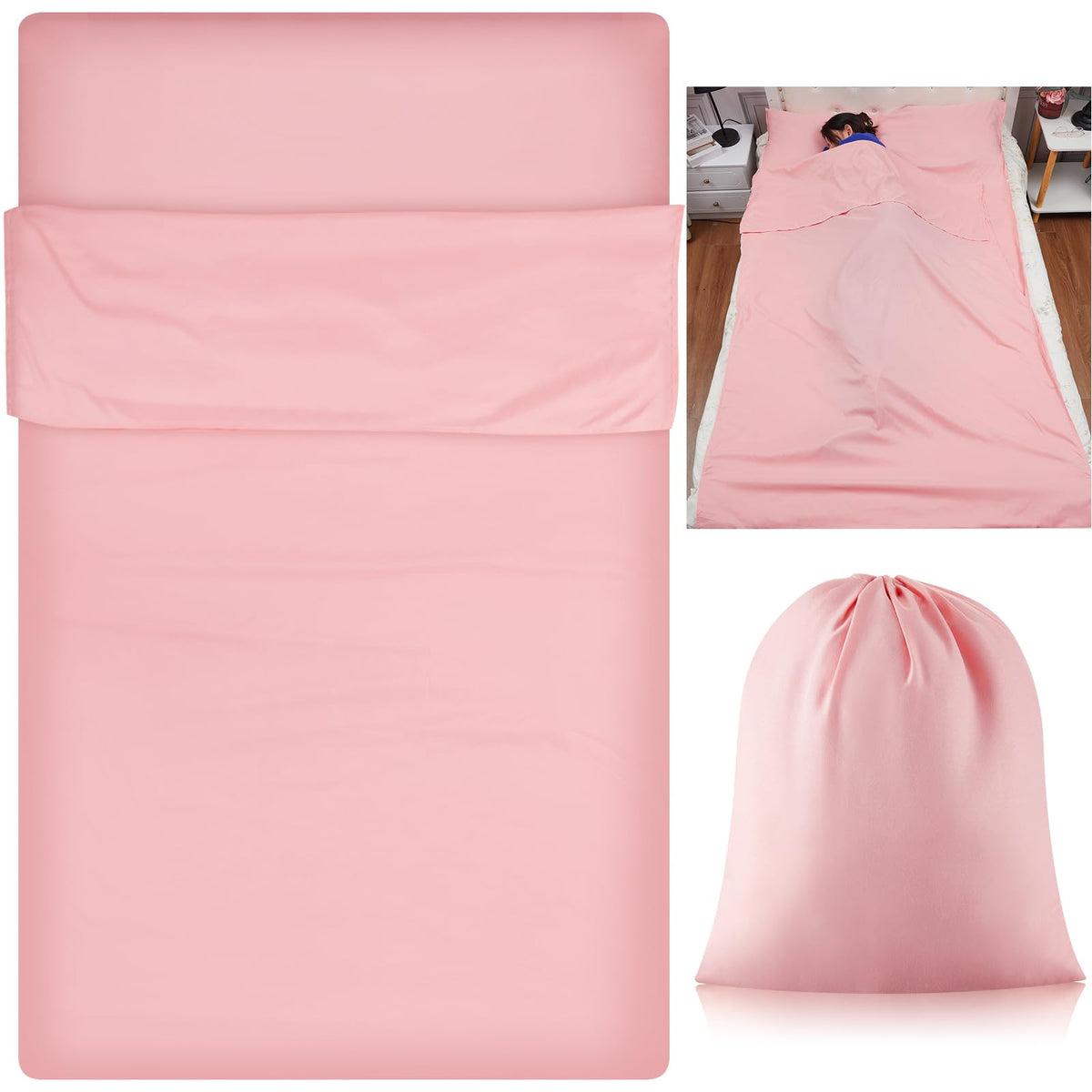 Irenare sac-nuit autobronzant rose, enveloppe confortable pour bronzer sans taches.