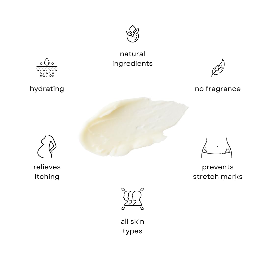 Irene Organics Belly Butter: sans-parfum, douceur adaptée grossesse et peau sensible.