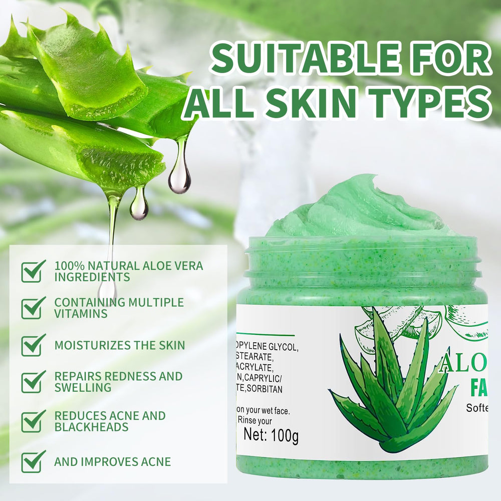 IREV Aloe Vera Scrub Points noirs – réduit visuellement les points noirs et purifiée