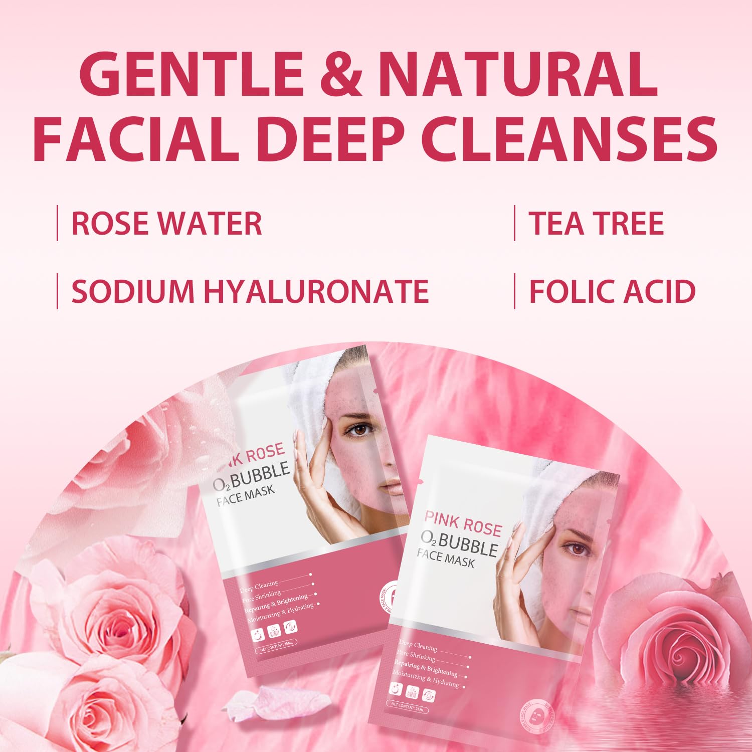 IREV sachet masque visage rose pratique a emporter