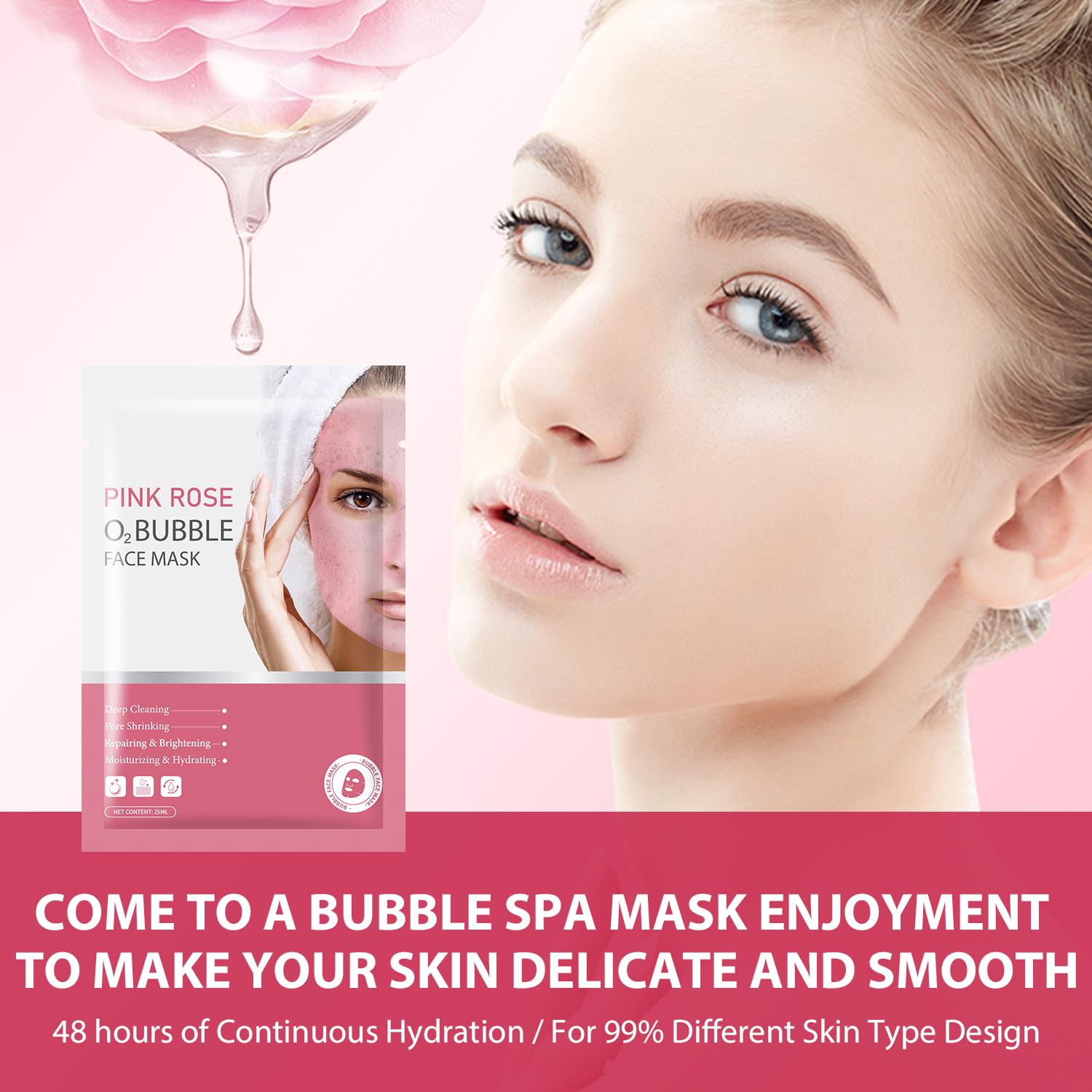IREV texture mousse rose application relaxante et sensorielle