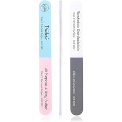 Iridesi lime à ongles quatre faces 240 grain bleu, façonnage précis des ongles naturels