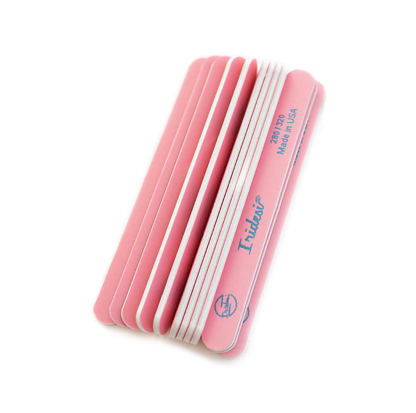 Iridesi lime à ongles rose grain 320 pour lissage précis