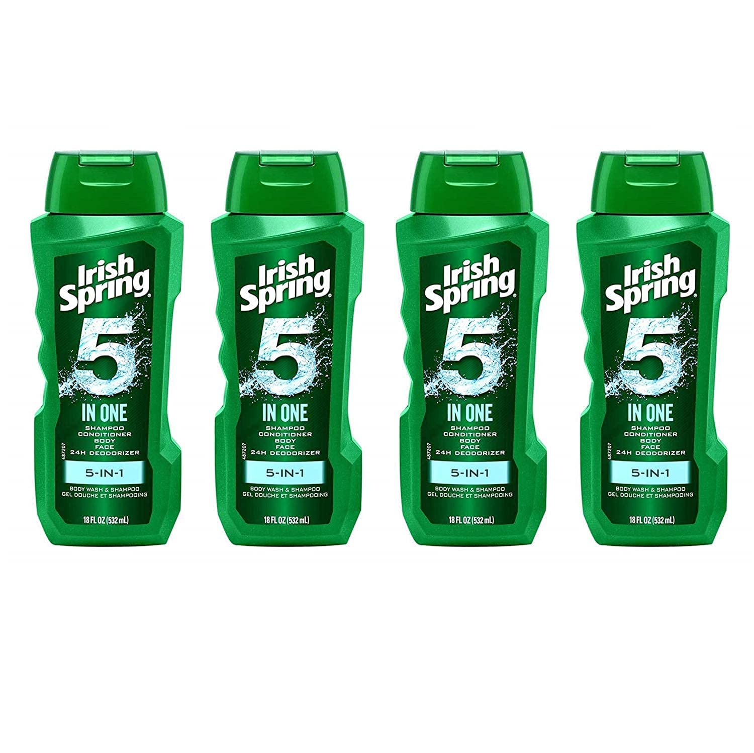 Irish Spring 5-en-1 – bouteilles réunies, pratique pour toute routine douche et soin