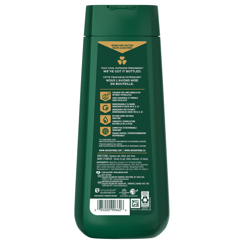 Irish Spring Aloe Mist, mousse douce pour une douche agréable.