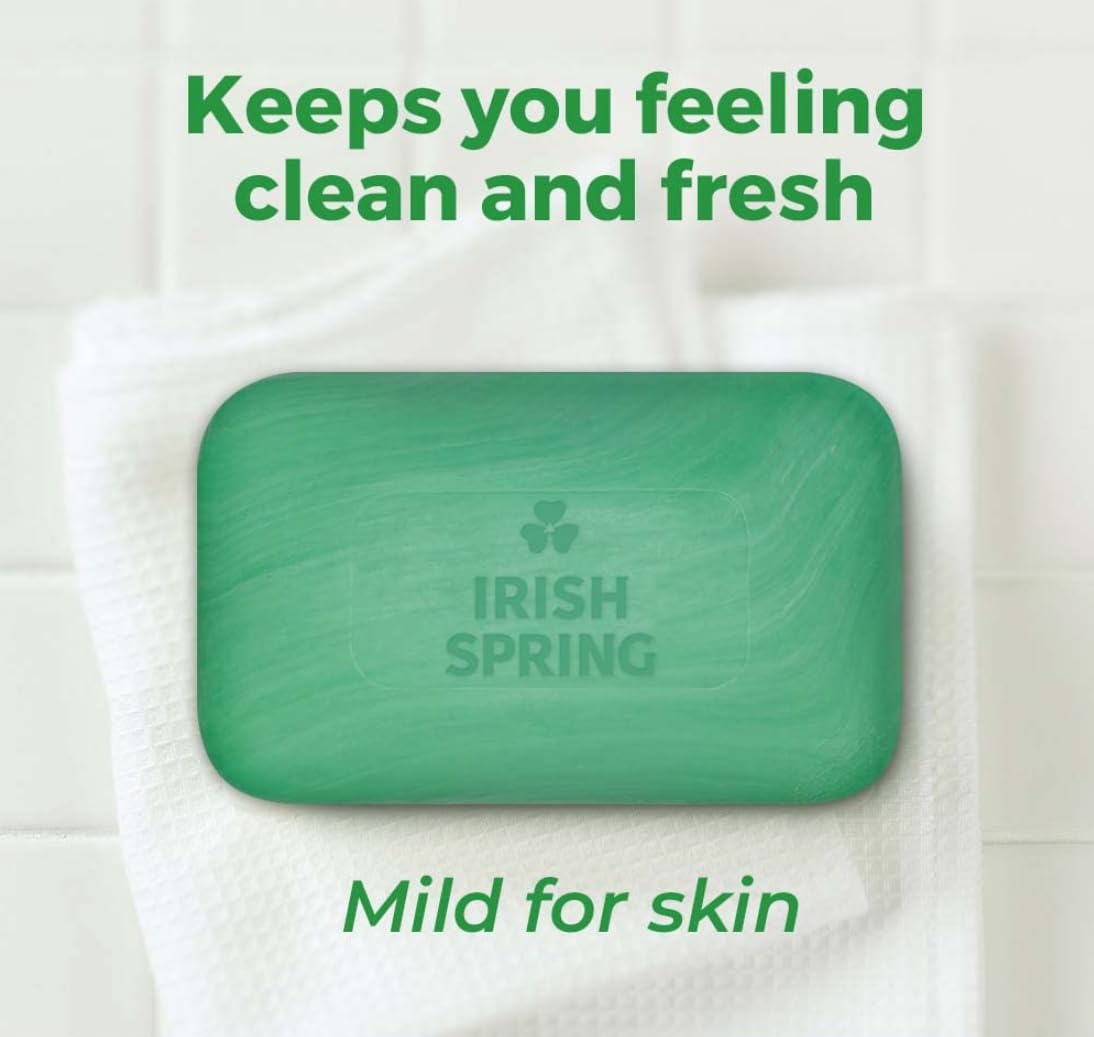Savon aloé Irish Spring, pack de 20 barres, pratique pour la douche.