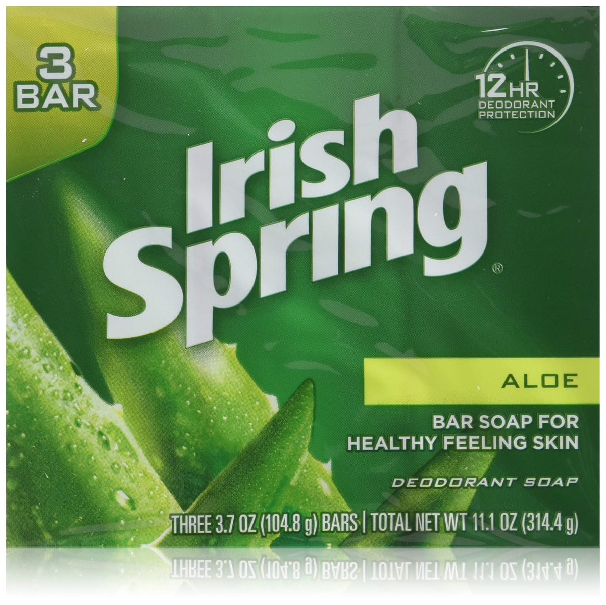 Irish Spring Aloe - savon en paquet double offrant une fraîcheur durable après la douche.