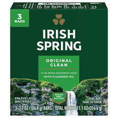 Savon Irish Spring Original en barre, lot de 12, pratique pour la douche quotidienne.