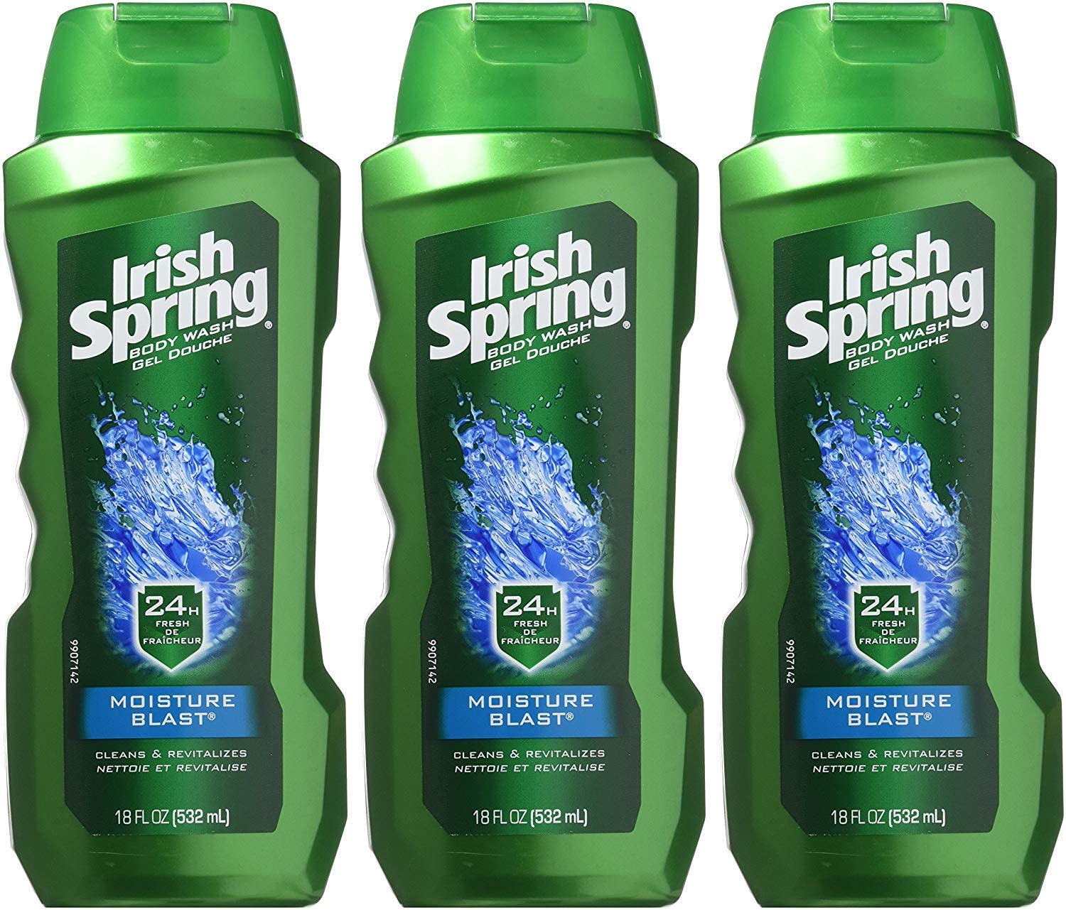 Gel douche hydratant Irish Spring en bouteille pour peau douce.