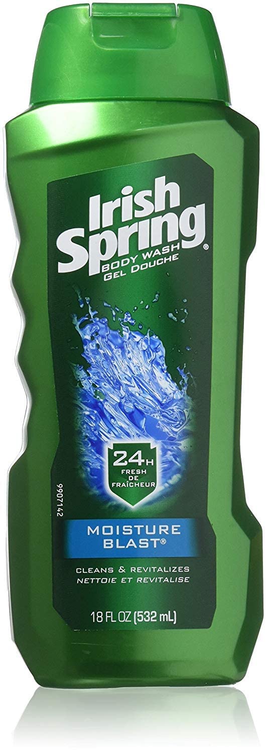 Mousse crèmeuse Irish Spring prête à faire mousser sous la douche.