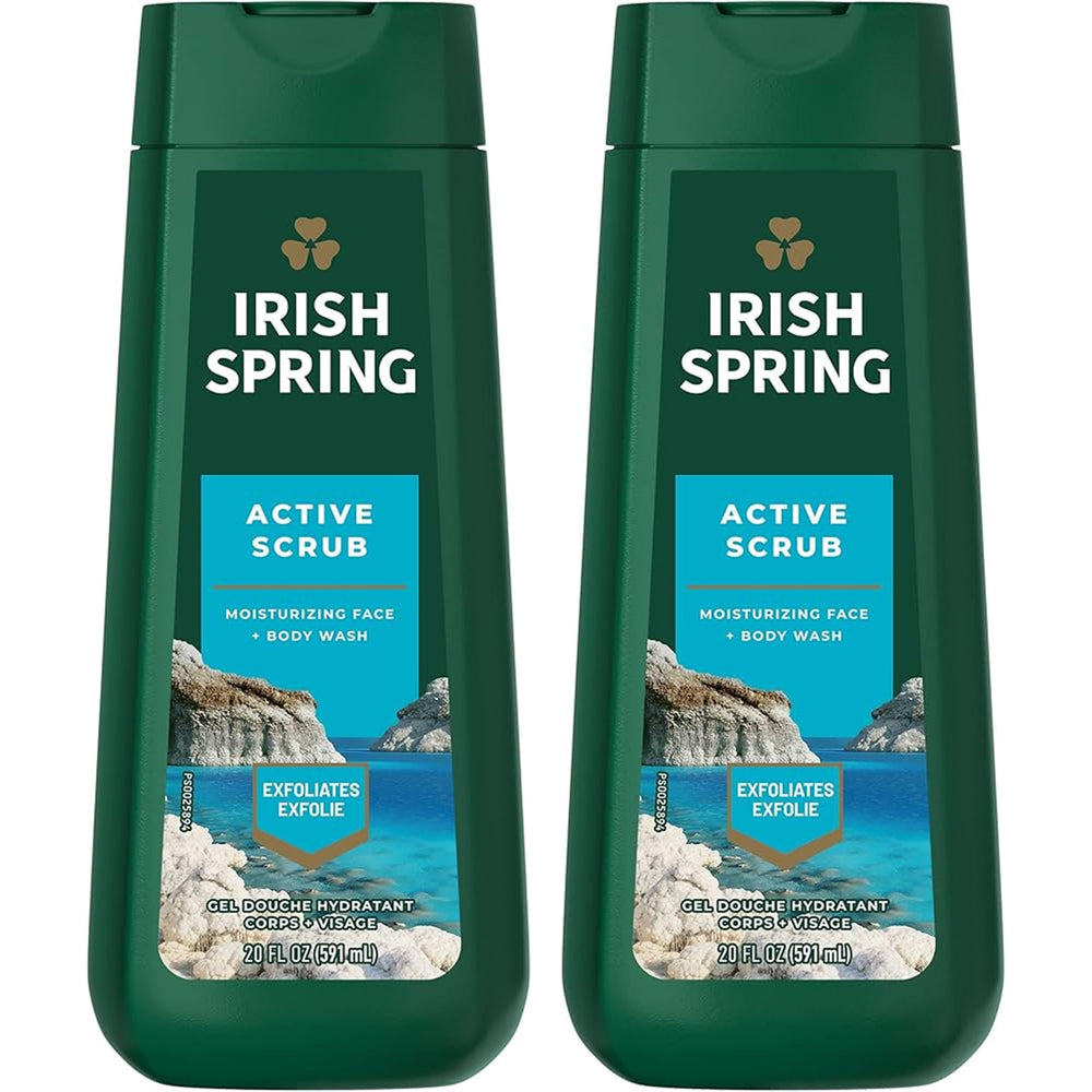Irish Spring gommage actif : bouteille douche 20 oz, exfolie en douceur