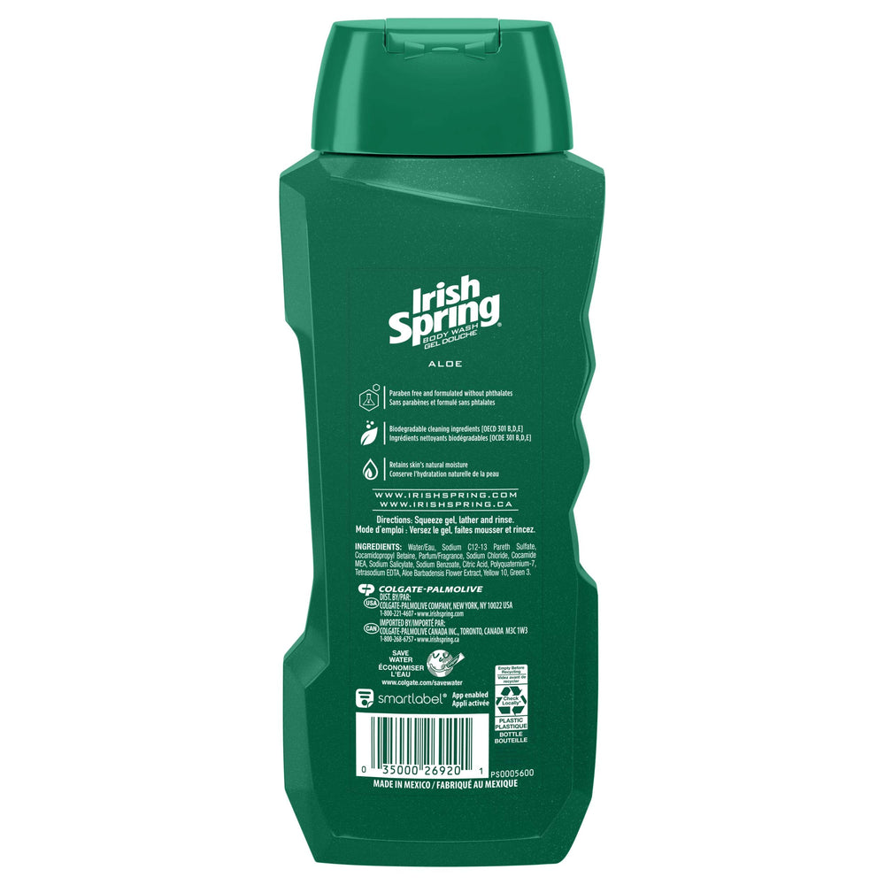 Irish Spring Aloe: peau hydratée après la douche.