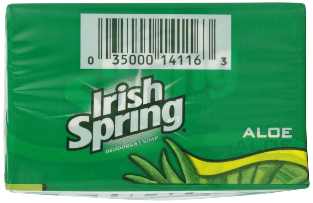 Application sur peau humide avec Irish Spring Aloe pour une sensation hydratante.
