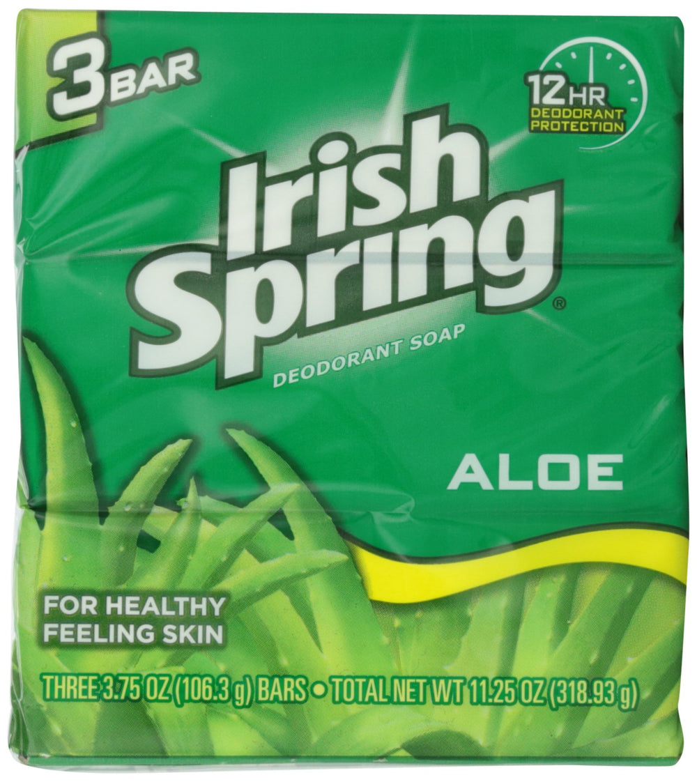 Mousse douce et parfum frais après application d’Irish Spring Aloe.