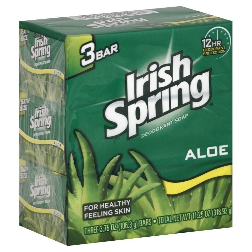 Irish Spring Savon déodorant Aloe, douceur hydratante et fraîcheur durable.