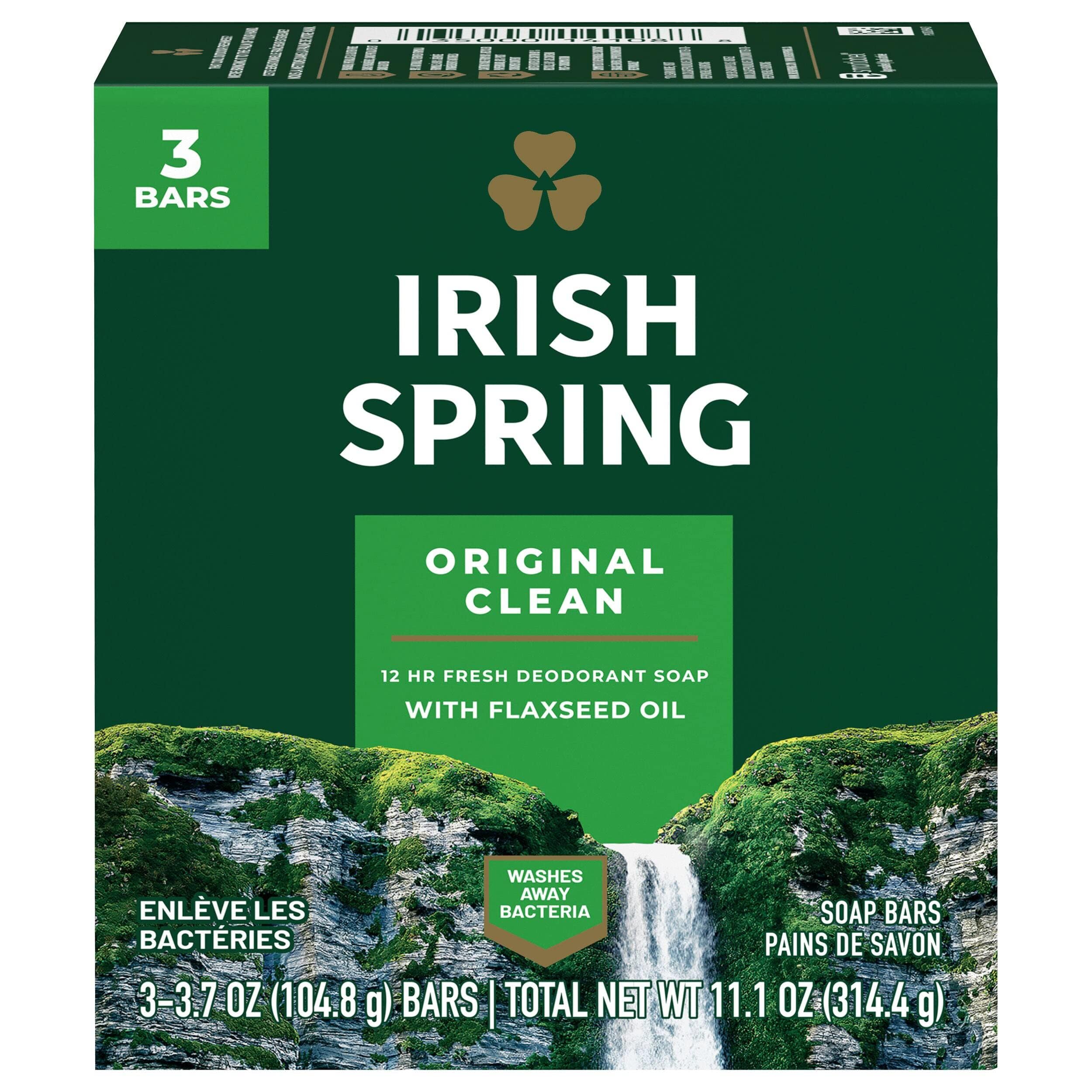 Irish Spring savon solide Original, pack de 8, fraîcheur quotidienne pratique.