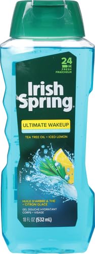 Irish Spring Tea Tree Gel Douche mousseux hydratant pour corps et visage