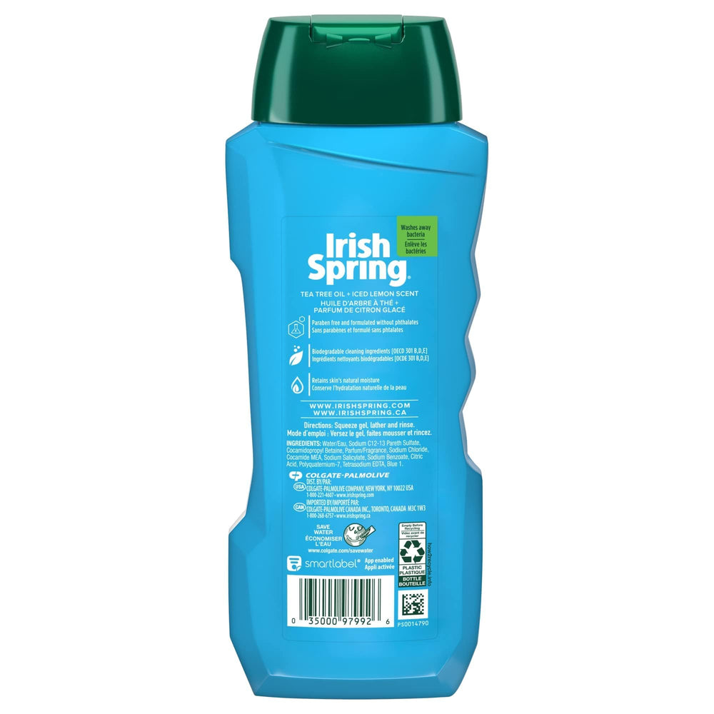 Irish Spring Tea Tree sillage frais qui réveille les sens après la douche